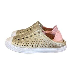 Skechers Foamies Guzman Steps Clogs Good Pink Glitter  Girls Size 1 Water shoes